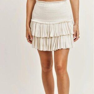 RESET Silky Armore Smocking Skirt